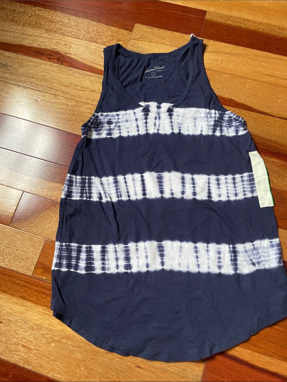 Universal Thread Navy and White Tie-Dye Tank Top